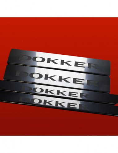 DACIA DOKKER  Door sills kick plates   Stainless Steel 304 Mirror Finish