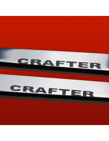 VOLKSWAGEN CRAFTER MK1 Plaques de seuil de porte   Acier inoxydable 304 Finition miroir