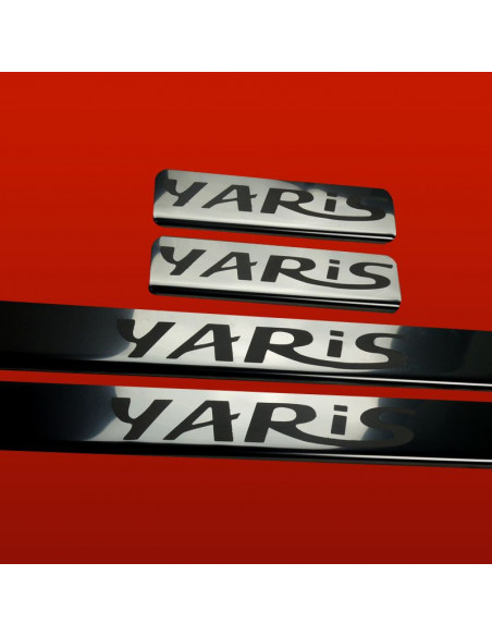 TOYOTA YARIS MK2 Prahové lišty, 5 dveří, nerezová ocel 304, lesklé