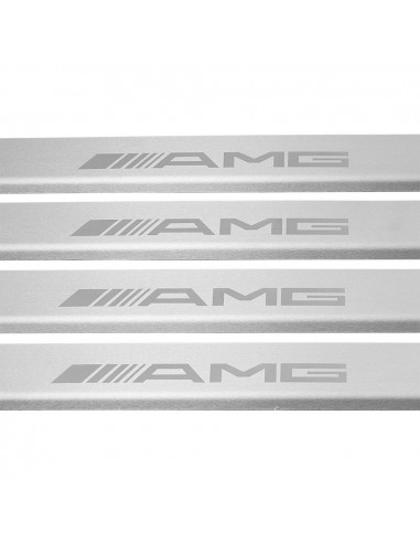 MERCEDES S W222 Door sills kick plates AMG  Stainless Steel 304 Mat Finish