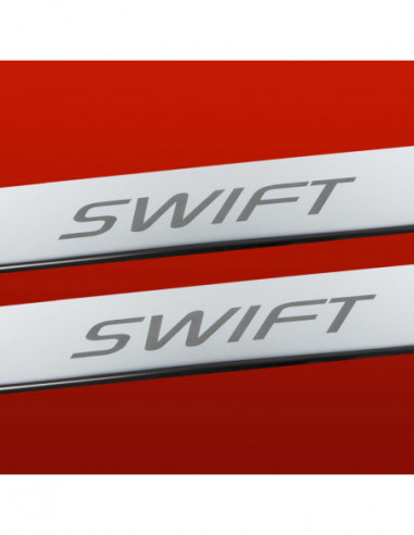 SUZUKI SWIFT MK4 Plaques de seuil de porte  3 portes Acier inoxydable 304 Finition miroir