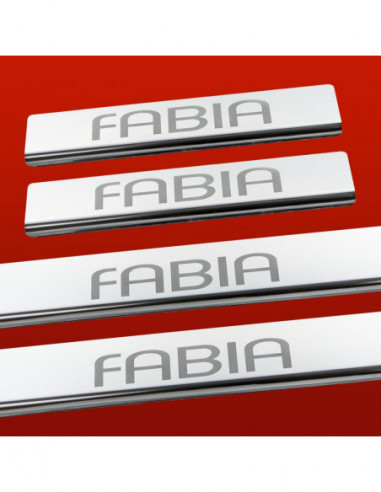 SKODA FABIA MK2 Door sills kick plates   Stainless Steel 304 Mirror Finish