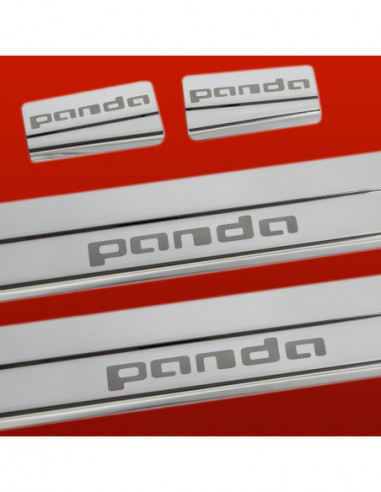 FIAT PANDA MK3 Door sills kick plates   Stainless Steel 304 Mirror Finish