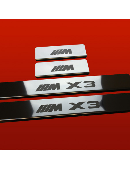 BMW X3 F25 Door sill covers M X3 TYPE2 304 stainless steel, glossy