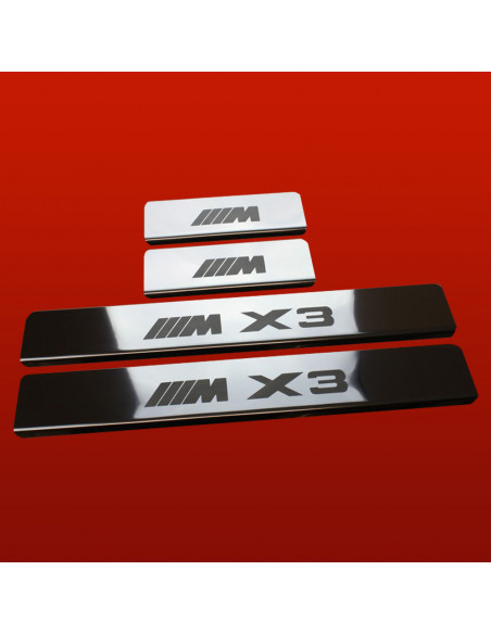 BMW X3 F25 Door sill covers M X3 TYPE2 304 stainless steel, glossy