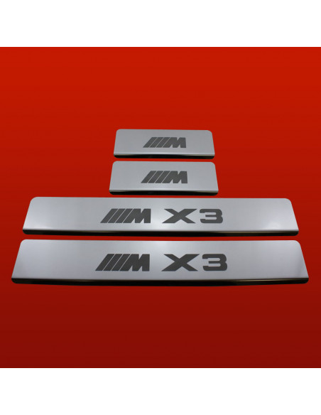 BMW X3 F25 Door sill covers M X3 TYPE2 304 stainless steel, glossy