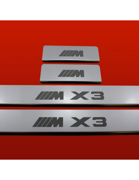 BMW X3 F25 Door sill covers M X3 TYPE2 304 stainless steel, glossy