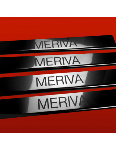 OPEL/VAUXHALL MERIVA B Door sills kick plates   Stainless Steel 304 Mirror Finish