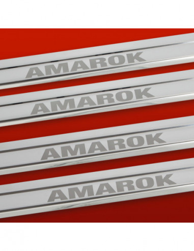 VW AMAROK  Door sills kick plates   Stainless Steel 304 Mirror Finish