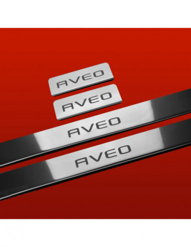 CHEVROLET AVEO  Door sills kick plates   Stainless Steel 304 Mirror Finish