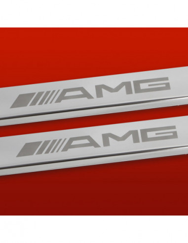 MERCEDES C W203 Door sills kick plates AMG Coupe Stainless Steel 304 Mirror Finish