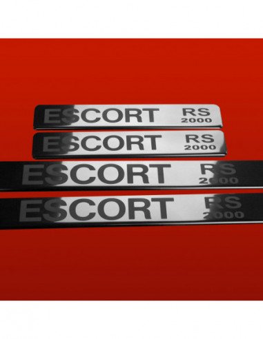 FORD ESCORT MK7 Plaques de seuil de porte ESCORT RS 2000 5 portes Acier inoxydable 304 Finition miroir