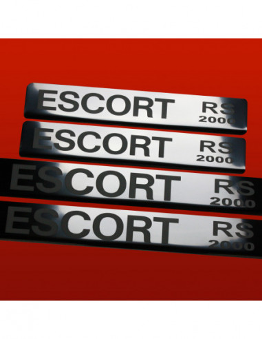 FORD ESCORT MK5 Nakładki progowe na progi ESCORT RS 2000 5 drzwi Stal nierdzewna 304 połysk