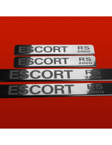 FORD ESCORT MK6 Nakładki progowe na progi ESCORT RS 2000 5 drzwi Stal nierdzewna 304 połysk