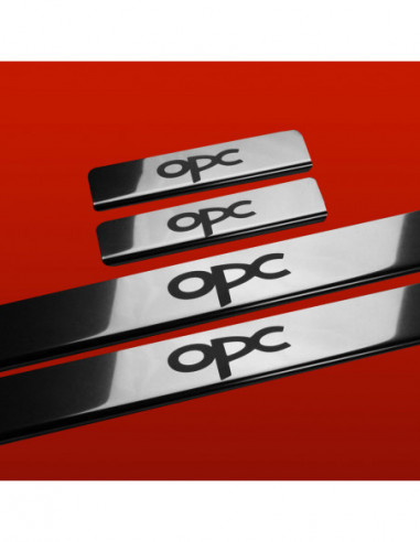 OPEL/VAUXHALL VECTRA C Nakładki progowe na progi OPC Hatchback/Sedan Stal nierdzewna 304 połysk