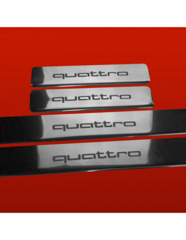 AUDI A4 B6 Door sills kick plates QUATTRO  Stainless Steel 304 Mirror Finish