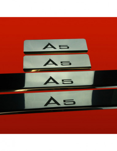 AUDI A5 B8 Nakładki progowe na progi  Sportback Facelift Stal nierdzewna 304 połysk