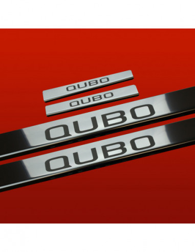 FIAT QUBO  Door sills kick plates   Stainless Steel 304 Mirror Finish