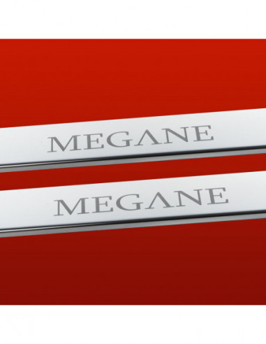 RENAULT MEGANE MK3 Plaques de seuil de porte  Cabrio Acier inoxydable 304 Finition miroir