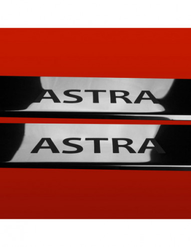 OPEL/VAUXHALL ASTRA MK6/J/IV Plaques de seuil de porte ASTRA  3 portes Acier inoxydable 304 Finition miroir