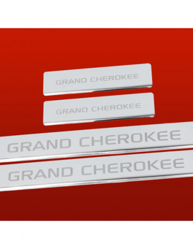 JEEP GRAND CHEROKEE MK3 WK Plaques de seuil de porte   Acier inoxydable 304 Finition miroir