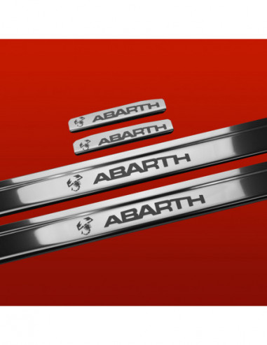 FIAT GRANDE PUNTO  Battitacco sottoporta ABARTH5 porte Acciaio inox 304 finitura a specchio