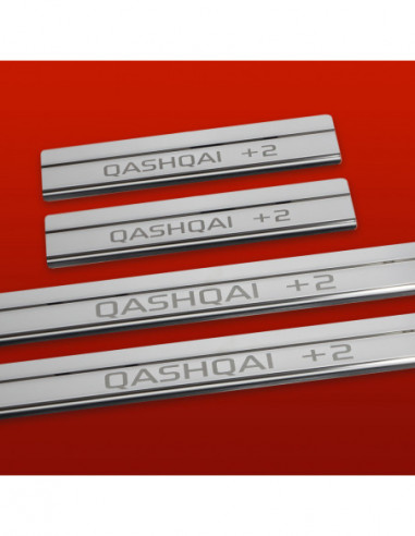 NISSAN QASHQAI MK1 Door sills kick plates QASHQAI +2 2 Stainless Steel 304 Mirror Finish