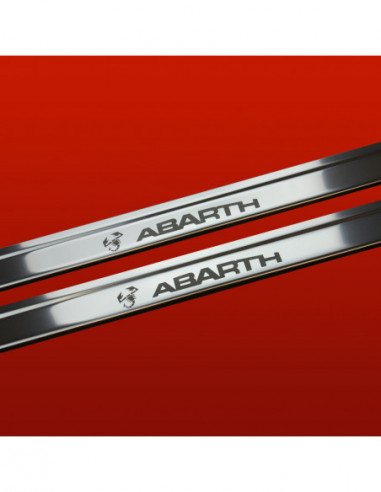 FIAT GRANDE PUNTO  Battitacco sottoporta ABARTH3 porte Acciaio inox 304 finitura a specchio
