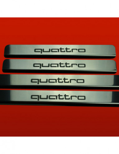 AUDI A6 C6 Door sills kick plates QUATTRO  Stainless Steel 304 Mirror Finish