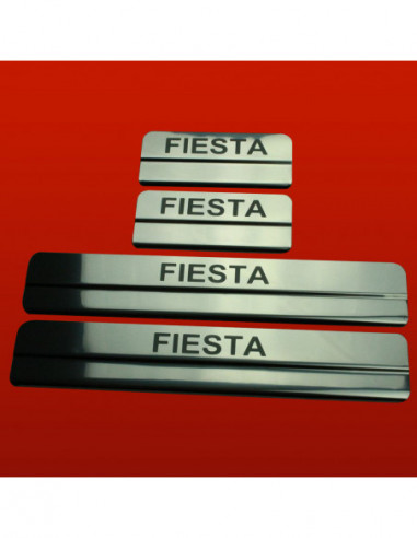 FORD FIESTA MK6 Door sills kick plates  5 doors Stainless Steel 304 Mirror Finish