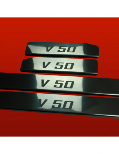 VOLVO V50  Door sills kick plates   Stainless Steel 304 Mirror Finish