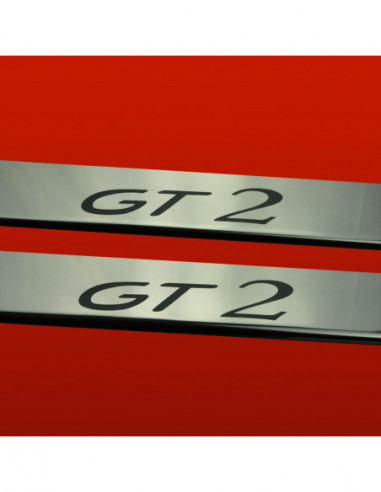 PORSCHE 911 996 Plaques de seuil de porte GT2  Acier inoxydable 304 Finition miroir