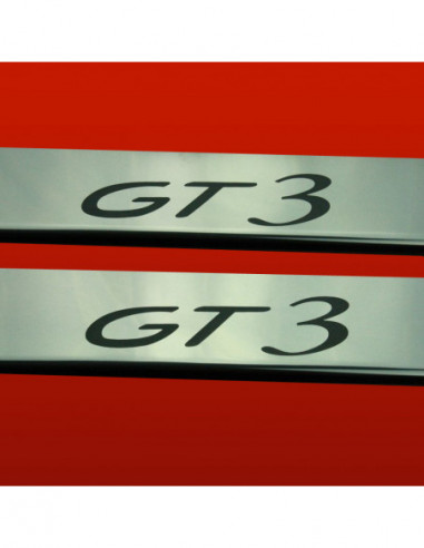 PORSCHE 911 996 Plaques de seuil de porte GT3  Acier inoxydable 304 Finition miroir