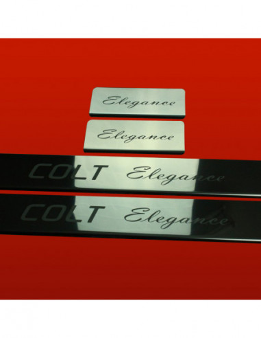 MITSUBISHI COLT Z30 Door sills kick plates COLT ELEGANCE 5 doors Stainless Steel 304 Mirror Finish