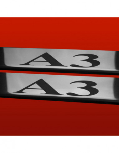 AUDI A3 8L Door sills kick plates  3 doors Stainless Steel 304 Mirror Finish