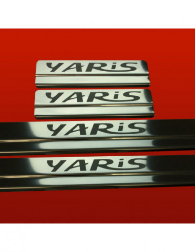 TOYOTA YARIS MK3 Door sills kick plates  Prefacelift 5 doors Stainless Steel 304 Mirror Finish