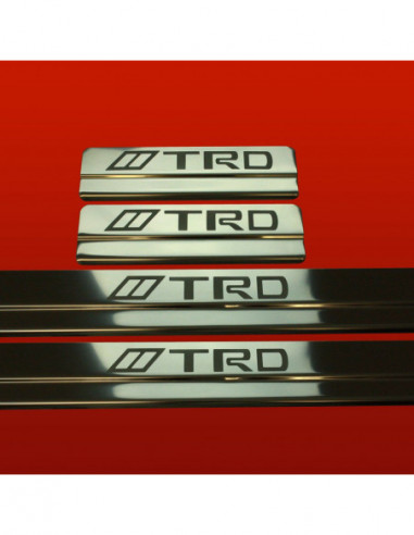 TOYOTA YARIS MK3 Door sills kick plates TRD Prefacelift 5 doors Stainless Steel 304 Mirror Finish