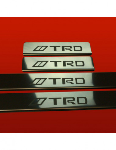 TOYOTA YARIS MK2 Door sills kick plates TRD Prefacelift 5 doors Stainless Steel 304 Mirror Finish