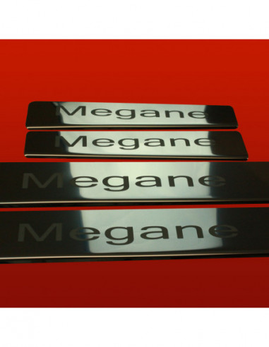 RENAULT MEGANE MK1 Plaques de seuil de porte MEGANE  5 portes Acier inoxydable 304 Finition miroir