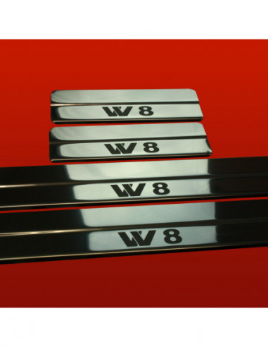 VW PASSAT B5 Door sills kick plates W8  Stainless Steel 304 Mirror Finish