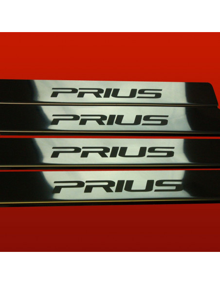 TOYOTA PRIUS MK3 Plaques de seuil de porte  Lifting Acier inoxydable 304 Finition miroir
