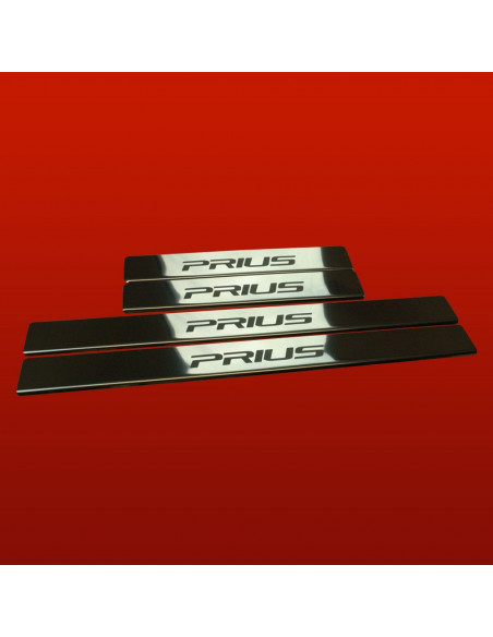 TOYOTA PRIUS MK3 Plaques de seuil de porte  Lifting Acier inoxydable 304 Finition miroir