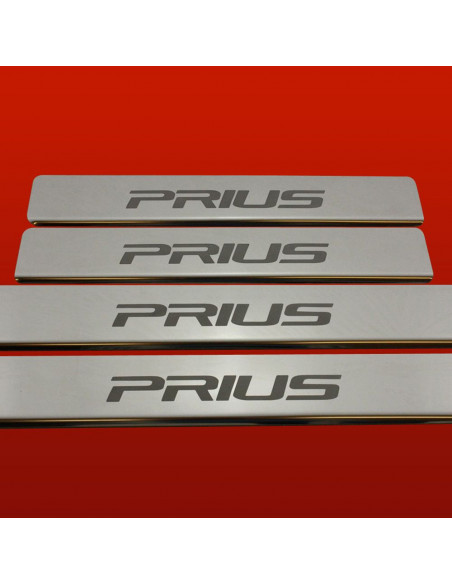 TOYOTA PRIUS MK3 Plaques de seuil de porte  Lifting Acier inoxydable 304 Finition miroir