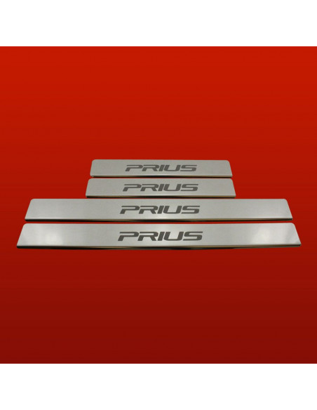 TOYOTA PRIUS MK3 Plaques de seuil de porte  Lifting Acier inoxydable 304 Finition miroir