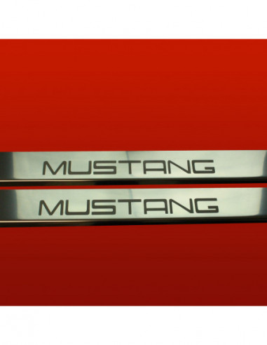 FORD MUSTANG MK4 Door sills kick plates   Stainless Steel 304 Mirror Finish
