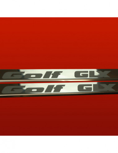 VOLKSWAGEN GOLF MK2 Plaques de seuil de porte GOLF GLX 3 portes Acier inoxydable 304 Finition miroir