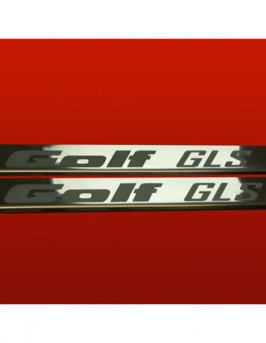 VW GOLF MK2 Door sills kick plates GOLF GLS 3 doors Stainless Steel 304 Mirror Finish