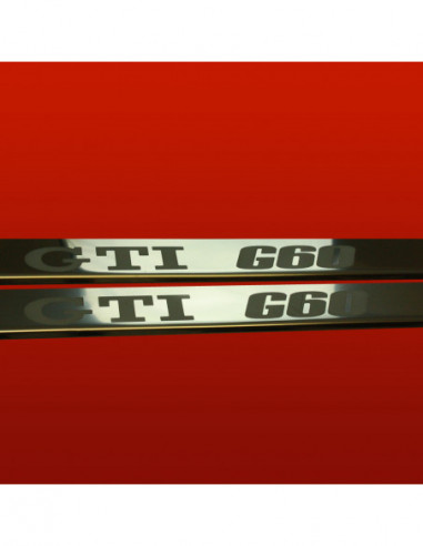 VOLKSWAGEN GOLF MK2 Nakładki progowe na progi GTI G60 3 drzwi Stal nierdzewna 304 połysk