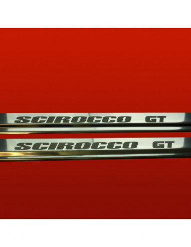 VW SCIROCCO MK2 Door sills kick plates SCIROCCO GT  Stainless Steel 304 Mirror Finish