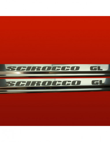 VW SCIROCCO MK2 Door sills kick plates SCIROCCO GL  Stainless Steel 304 Mirror Finish